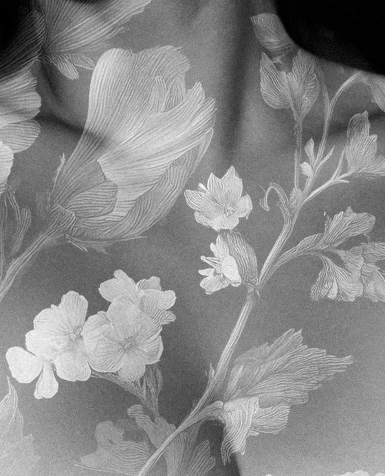 Floral Embrace. Nude.