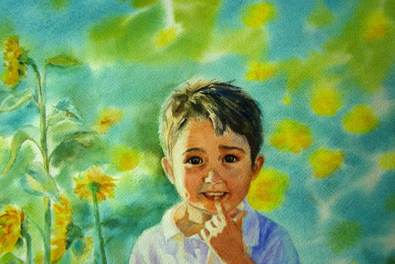 A shy boy