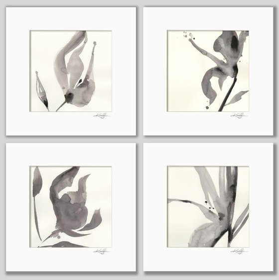 Organic Reflections Collection 1 - 4 Abstract Paintings