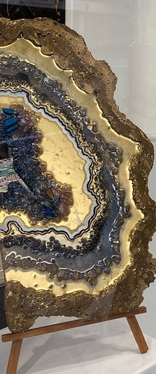 Gold Titanium Aura Crystal Artwork by Marie Antuanelle