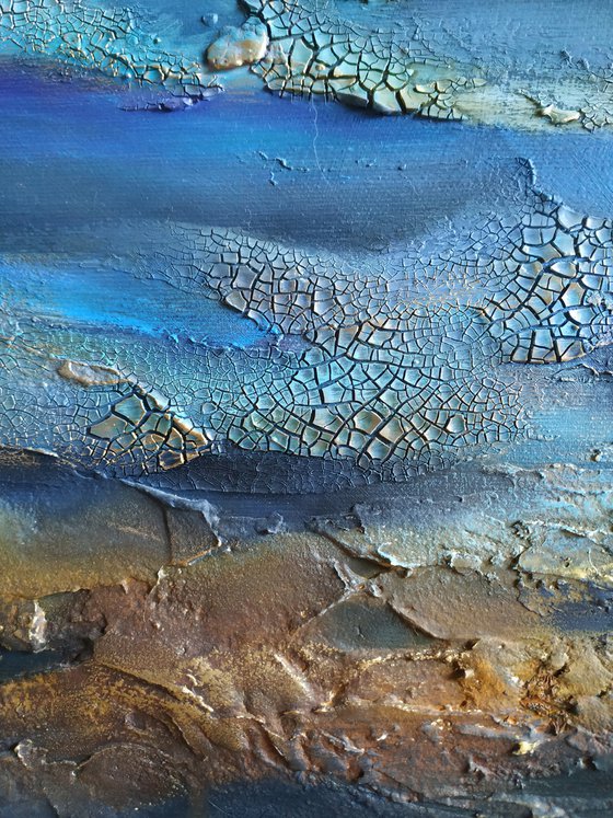 Deep blue - abstract painting, abstract art, abstract painting, abstract seascape