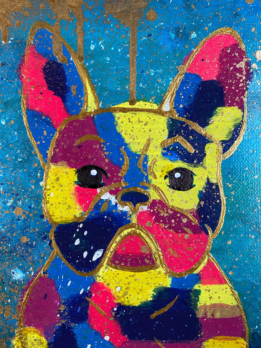Colourful French Bulldog by Sandy Broenimann