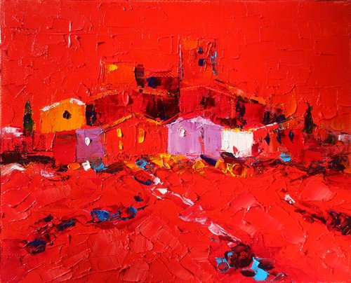 Crimson Village by Narek Qochunc