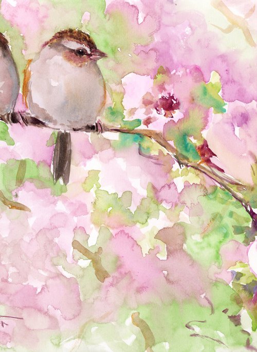 Sparrows in the Spring by Suren Nersisyan