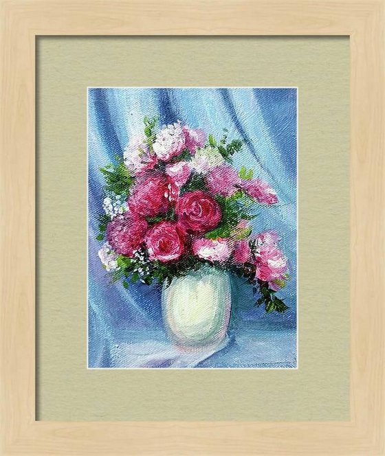 Vase of Pink flowers