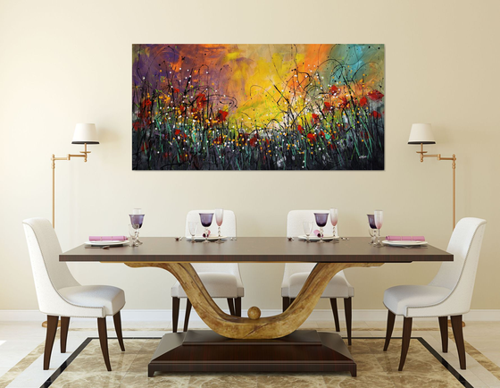 Danza Boreale - Extra large  floral landscape