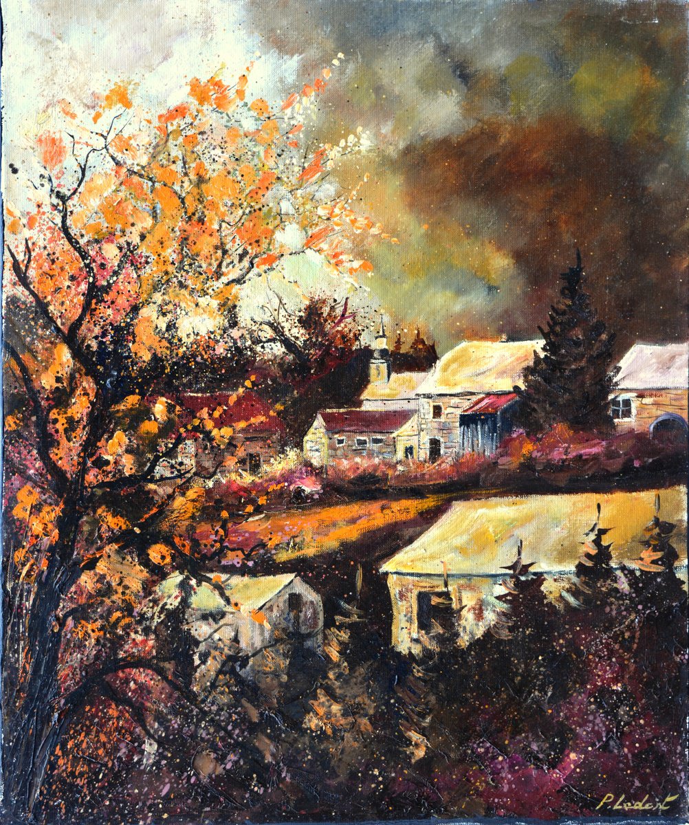 A Village In My Country Curfoz By Pol Henry Ledent, 20 X 24, Artwork For Sale On Artfinder