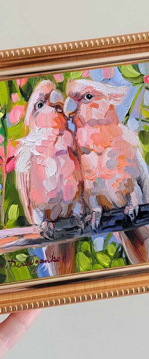 Pink parrot by Nataly Derevyanko