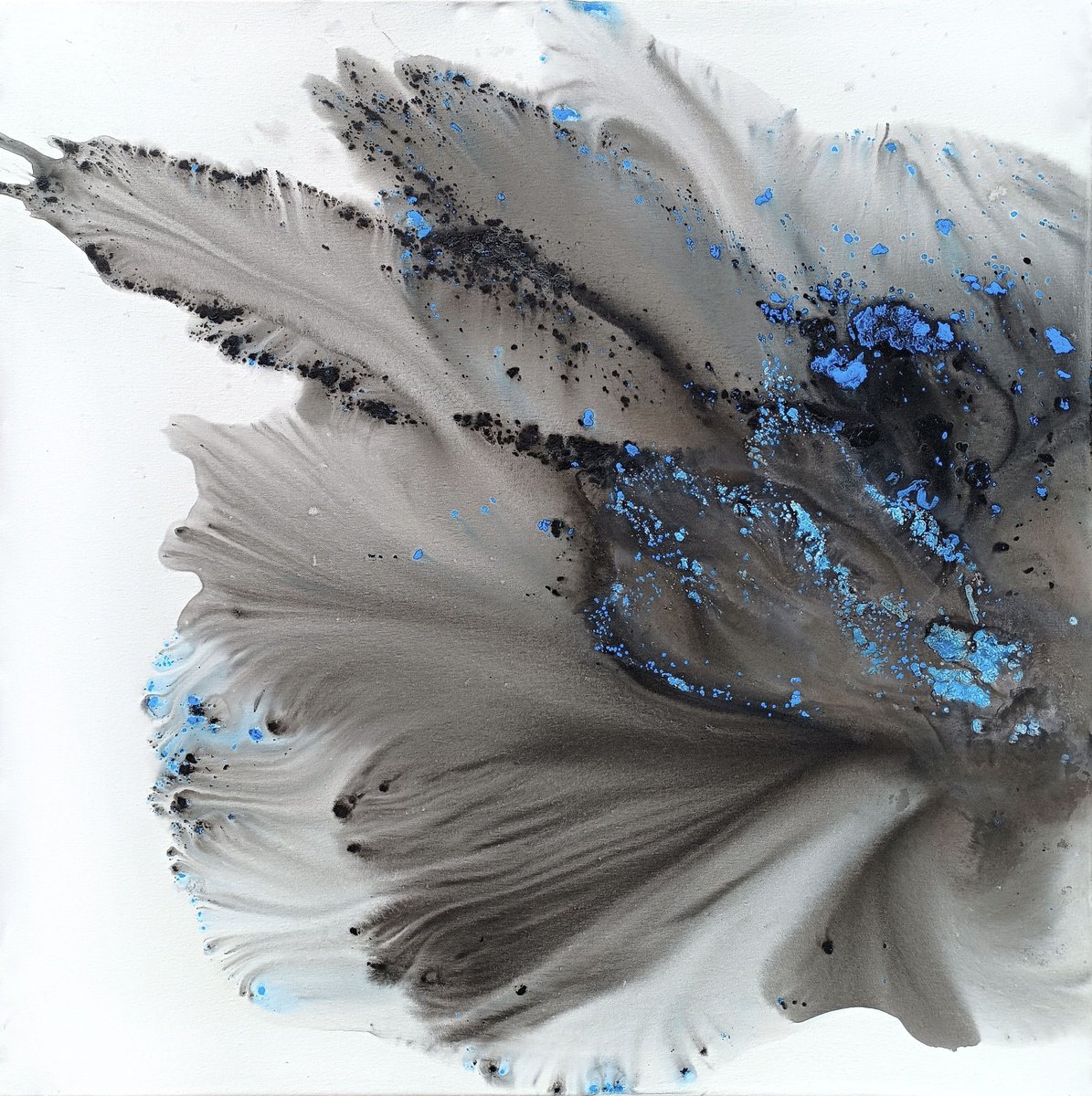 Abstract Acrylic Painting By Muriel Napoli, 39 X 39", Nature 450, Original Artwork