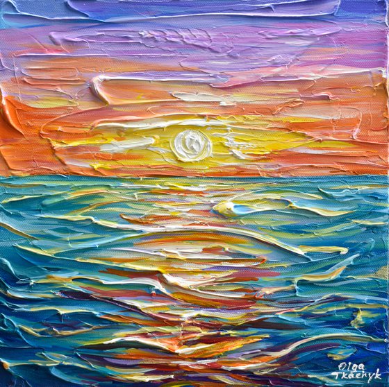 Bright Sunset - Original Acrylic Painting on Canvas