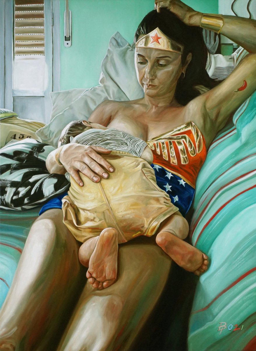 Wonder Woman nursing by Paolo Borile