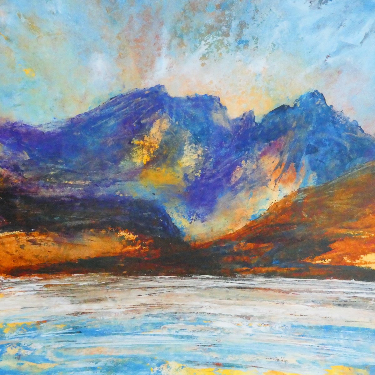 Golden Bla Bheinn Isle Of Skye By Oconnart, 17 X 17, Artwork For Sale On Artfinder