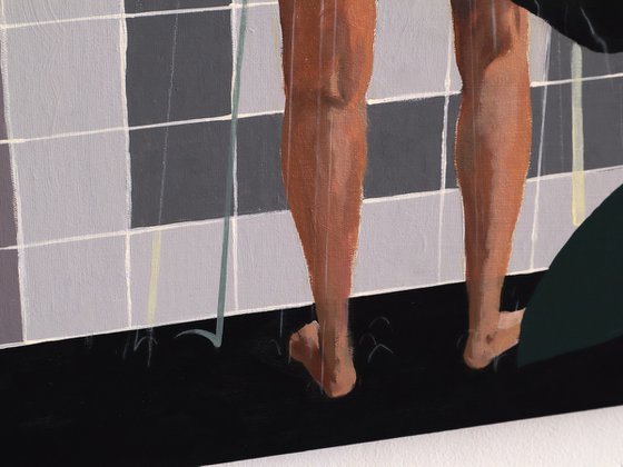 Mer Taking Shower