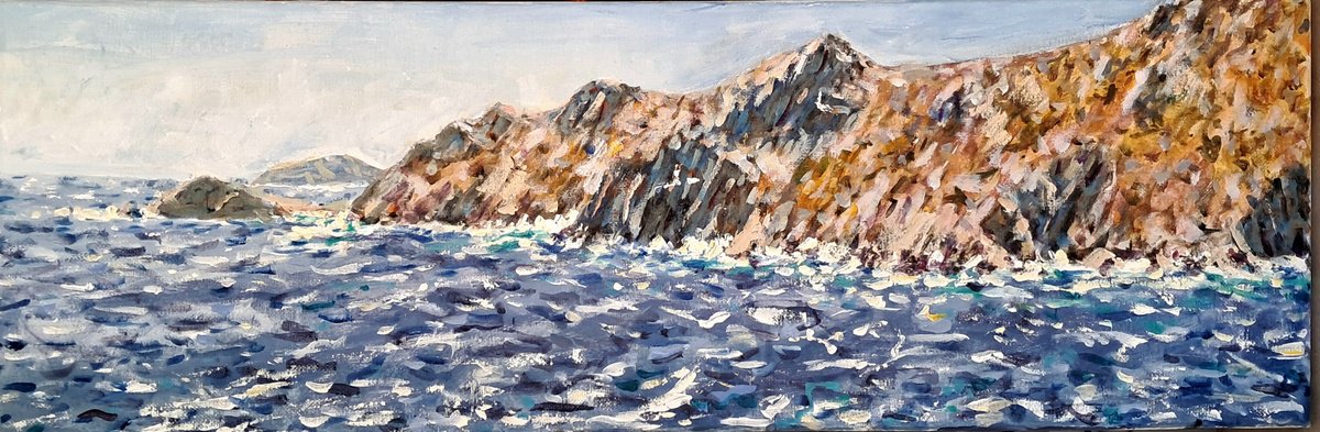  Waves And Rocks By Dimitris Voyiazoglou, 24 X 8, Artwork For Sale On Artfinder