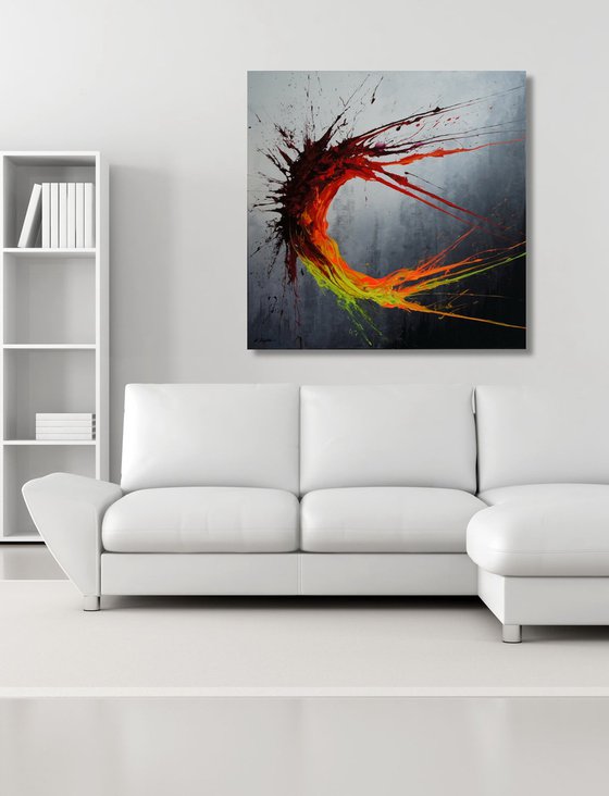 Twisting Fire VIII (Spirits Of Skies 100194) (100 x 100 cm) XXL (40 x 40 inches)