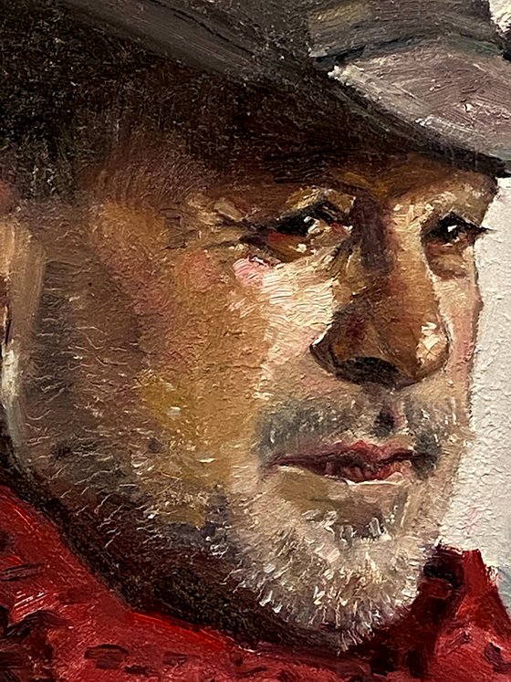 Cowboy with Red Scarf Portrait