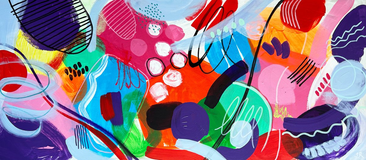 Horizontal abstract painting acrylic 2304202023 by Sasha Robinson