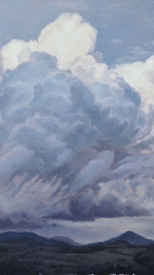 September 4, clouds over the mountains at dusk by ANNE BAUDEQUIN