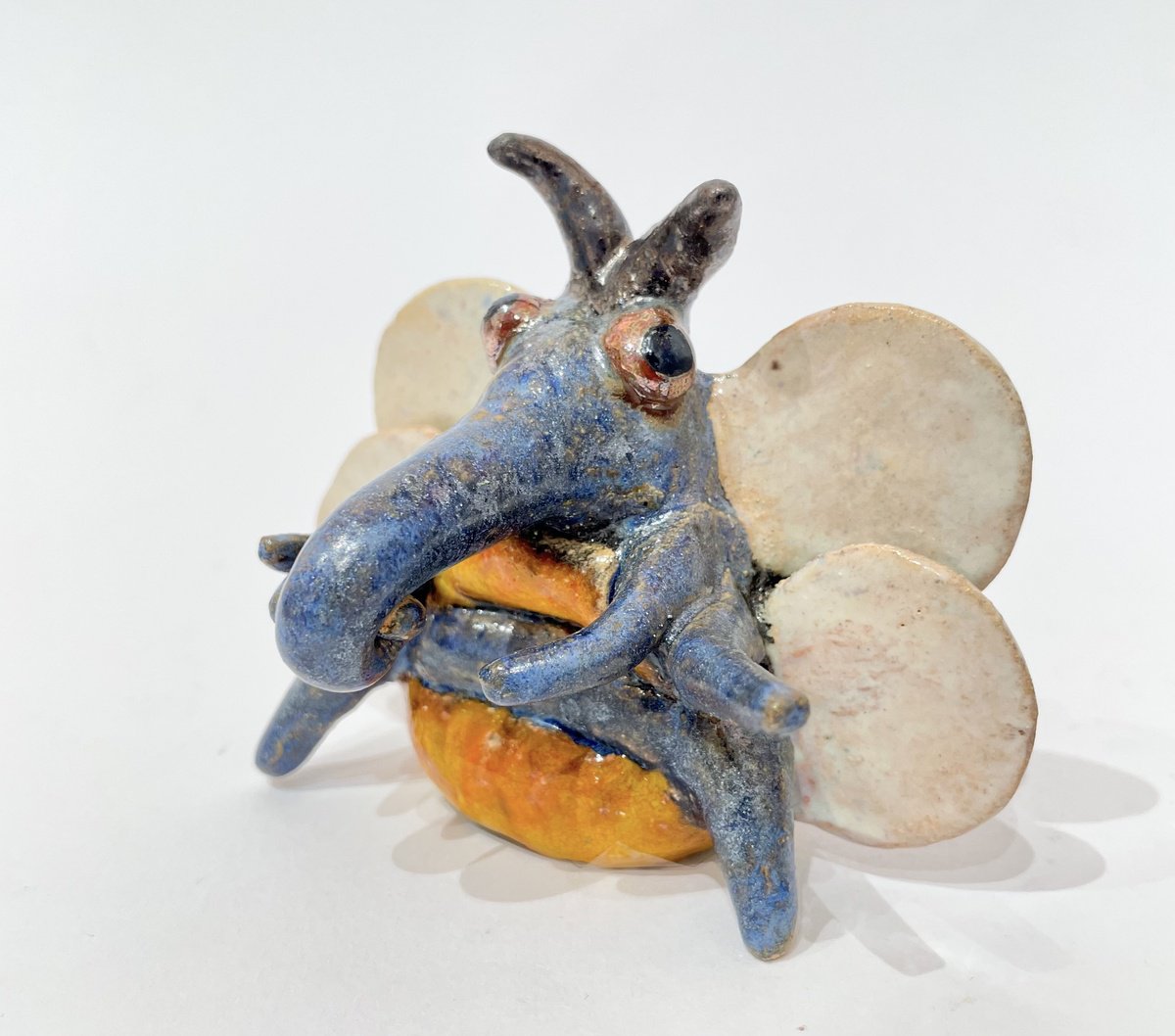 Cartoon Animal Clay Sculpture By Viktor Zuk, 4 X 3", The Comedic Creeper, Original Artwork