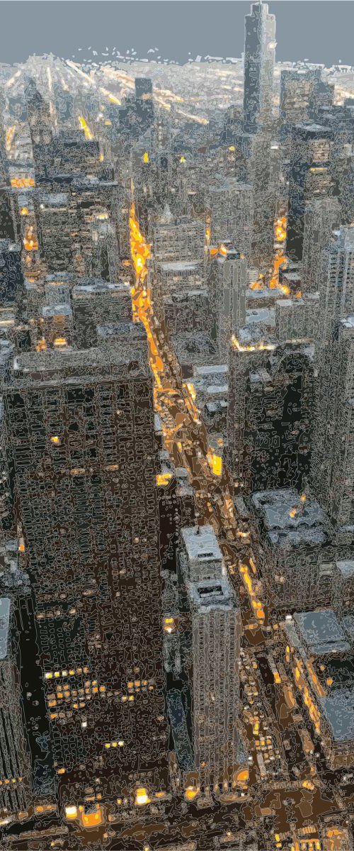 VIEW FROM HANCOCK TOWER - CHICARGO by Keith Dodd