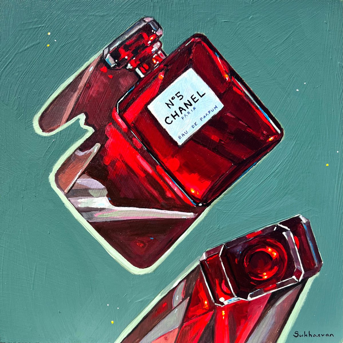 Still Life with N5 Perfume by Victoria Sukhasyan
