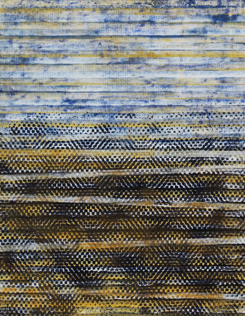 Abstract Acrylic Painting By Petr Strnad, 14 X 18", Nameless Space 2, Original Artwork