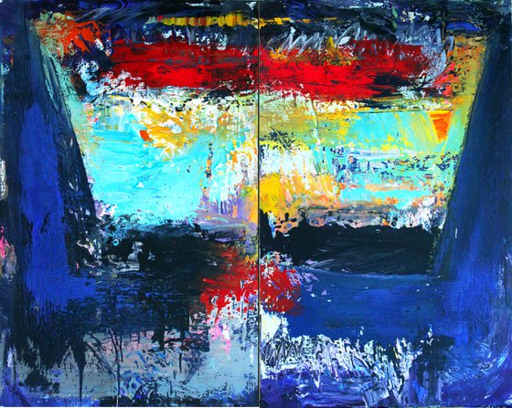 X-large diptych "My ship"