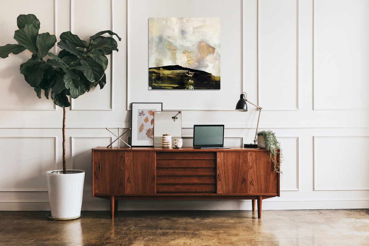 Expressive Abstract Oil Painting By Julia Swaby, 20 X 20", So Gracious, Original Artwork