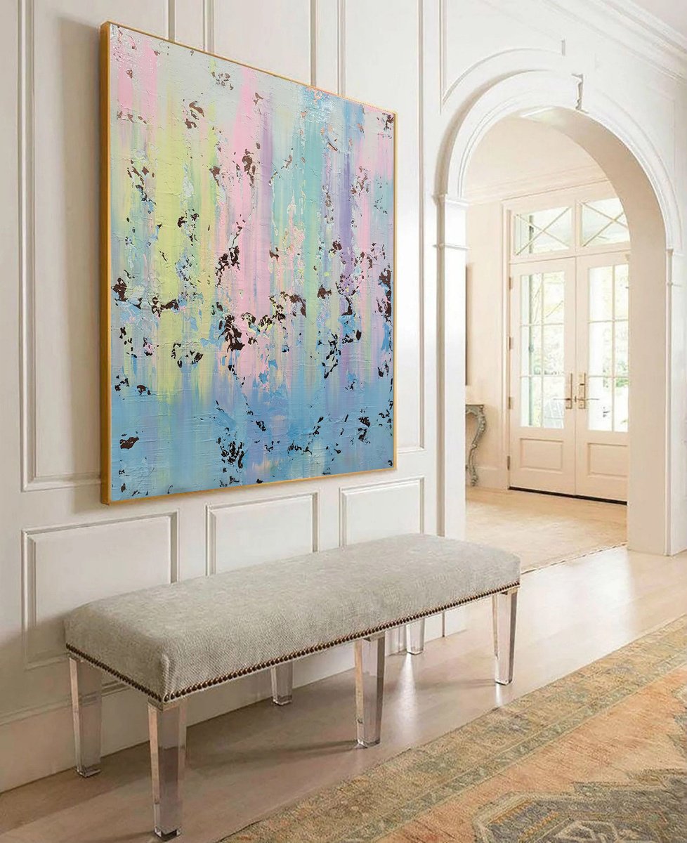 Abstract Acrylic Painting By Alex Senchenko, 39 X 47, Abstract 2475, Original Artwork