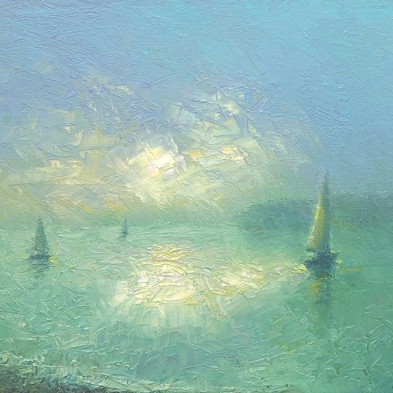 Foggy river