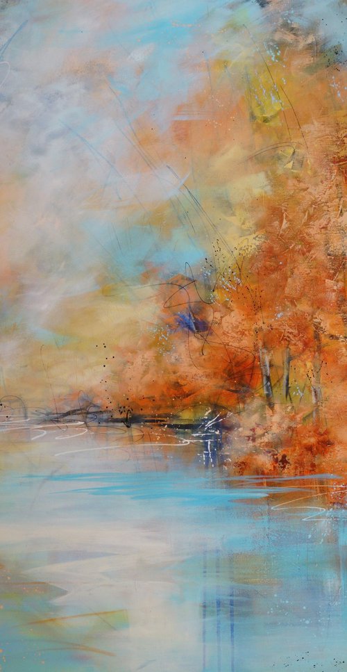 "Calm Reflections: Autumn's Palette" by Vera Hoi