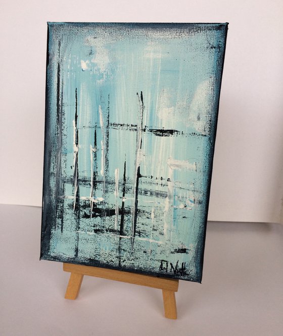 Blue Low Tide with easel