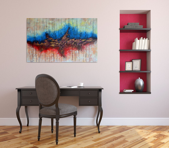 Abstract Elements - Abstract Art On XXL Deep Edge Canvas Ready To Hang