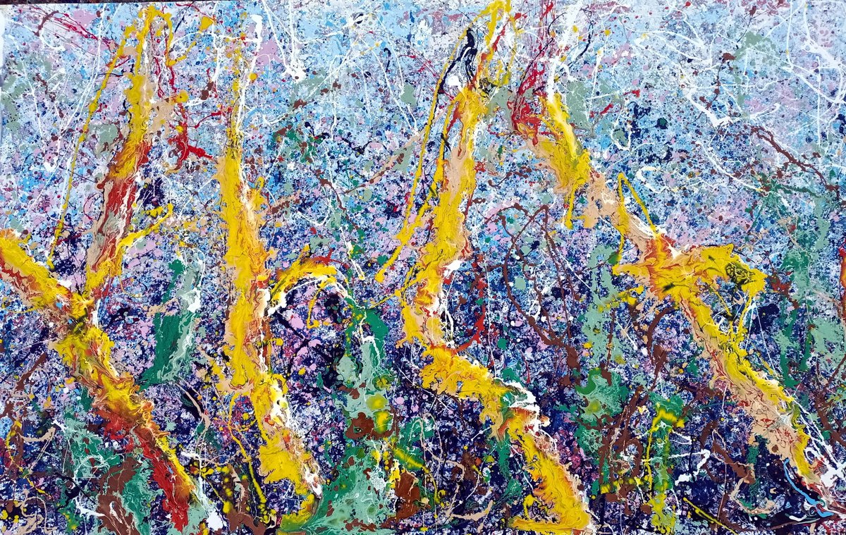 Abstract Acrylic Painting By Antonino Puliafico, 83 X 49, Profonditi?, Original Artwork