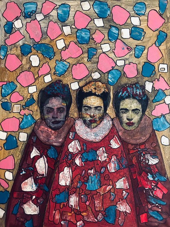Three portraits of Frida Kahl
