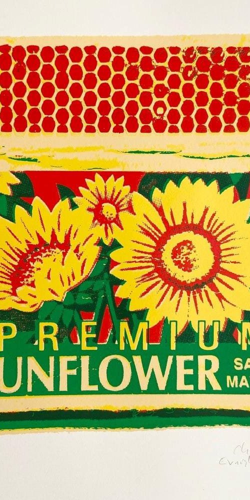 Premium Sunflower Safety Matches by Charlie Evaristo-Boyce