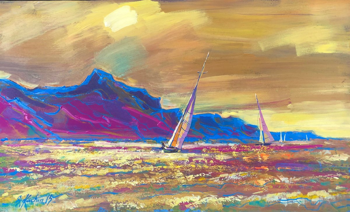 Golden Sunset By Sergey Kachin, 39 X 24, Artwork For Sale On Artfinder
