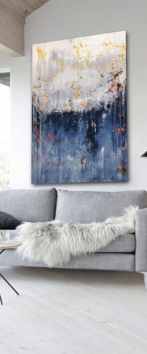 150x100cm. / abstract painting / Abstract 1252 by Alex Senchenko