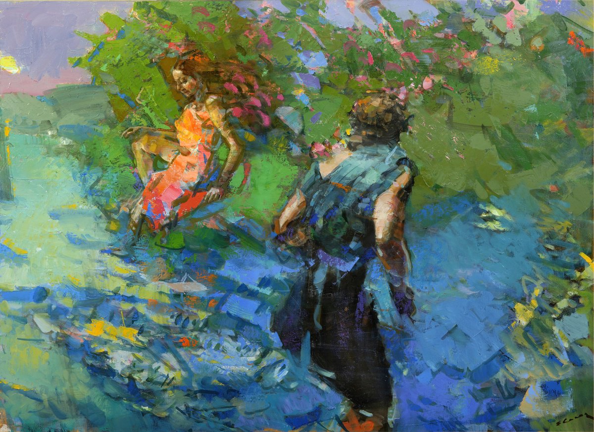 Expressive Oil Painting , Abduction By Eugene Segal, 43 X 31, Artwork For Sale On Artfinder