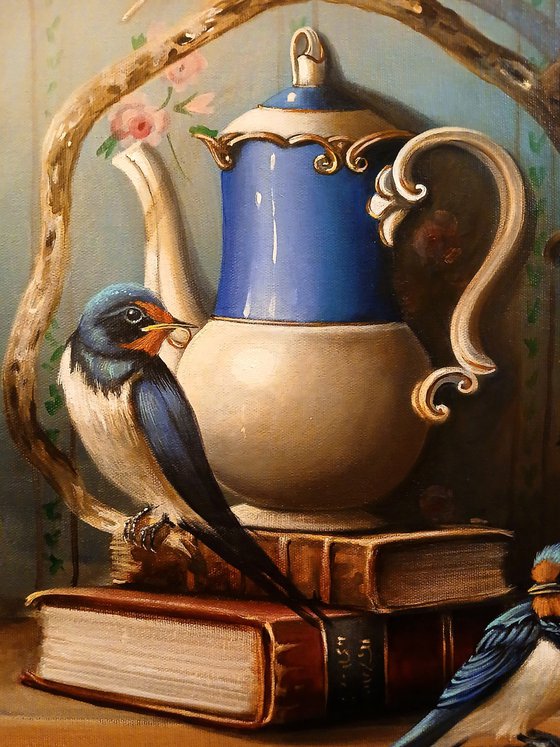 Blue teapot