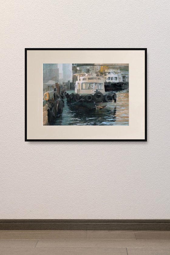 Moored Tugboat in the Evening Light