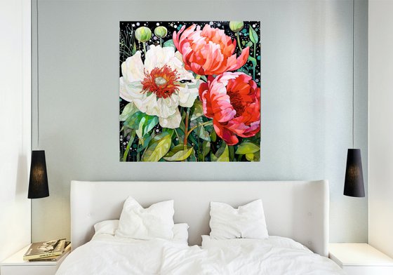 "Meeting of peonies"