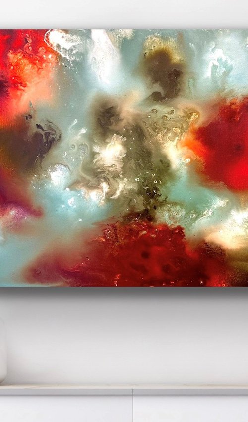 Eruptive Emotions - Abstract - oil on Canvas - 60cm x 80cm by Jonesy