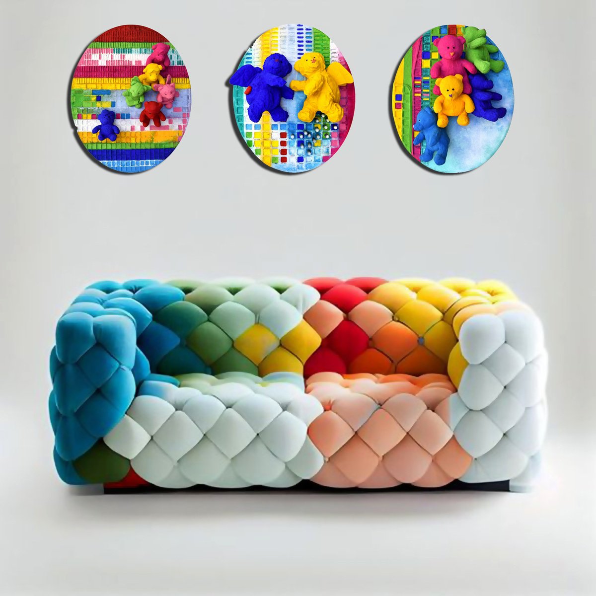 Urban And Pop Photograph , Set Photo: Teddy Bears N.1, N.2, N.3 By Milena Nicosia, 51 X 22, Artwork For Sale On Artfinder