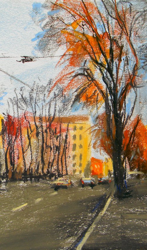 Autumn in the city by Liudmyla Chemodanova