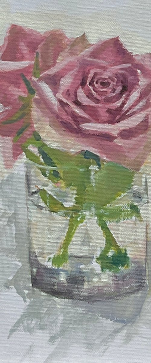 Pink roses by Louise Gillard