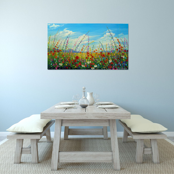 Summer flowers in the field