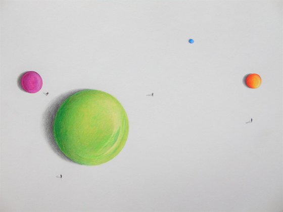 Blobs Of Paint In Pencil