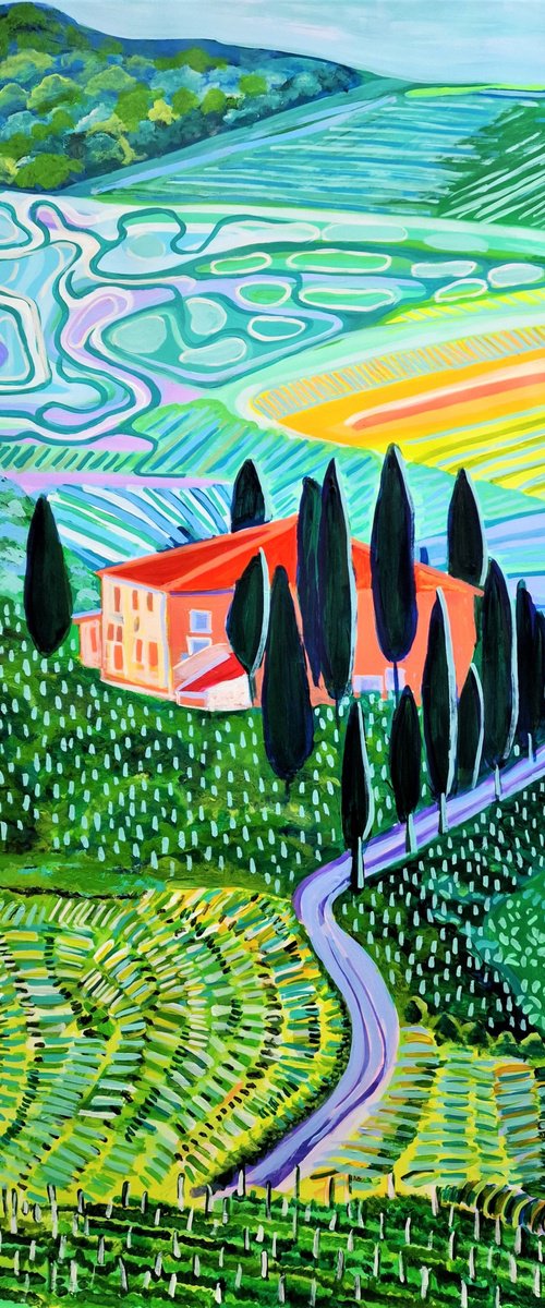 Landscape of Tuscany No2 / 96,5 x 68,2 cm by Alexandra Djokic