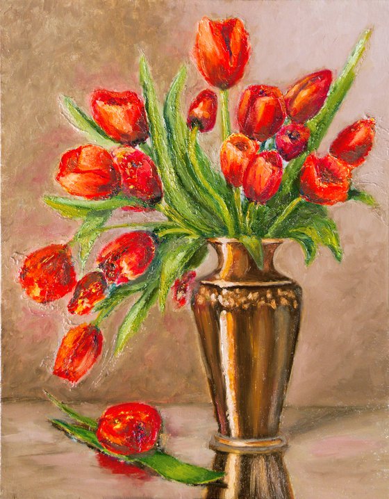 Tulips in the vase